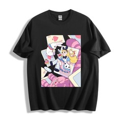 Alice in Wonderland Tea Party Tee – Alice Bunny Mad Hatter Cards Fantasy T-Shirt
