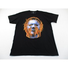 Rock Rebel Halloween II T-Shirt Mens Medium Black Michael Myers Flaming Mask Tee