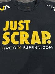 RVCA x BJ Penn RARE T Shirt Mens Size XL Team Hawaii Just Scrap MMA UFC Black