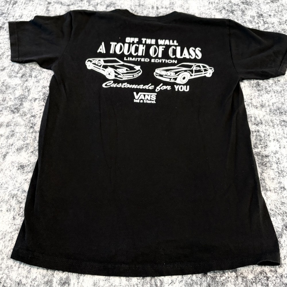 VANS Limited Edition Cars Motors Mens Size Small Classic Fit Black Shirt