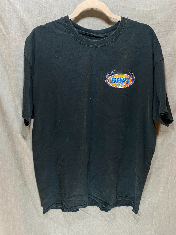 Baps Finishing First Shirt Adult Large Black Front Back Graphic Tee Mens