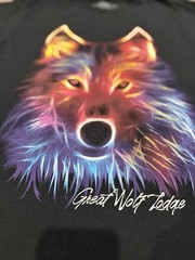 Men’s SZ Small The Duck Company Great Wolf Lodge T-shirt Neon Wolf & Black