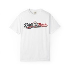 Bald Is Majestic T-Shirt | Bald Eagle Retro Script