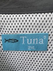 Tuna Mens Sz 2XL Soild Black Vented Short Sleeved Fishing Shirt