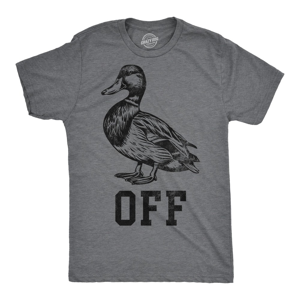Mens Funny T Shirts Duck Off Sarcastic Graphic Novelty Tee for Men
