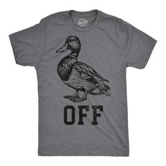 Mens Funny T Shirts Duck Off Sarcastic Graphic Novelty Tee for Men