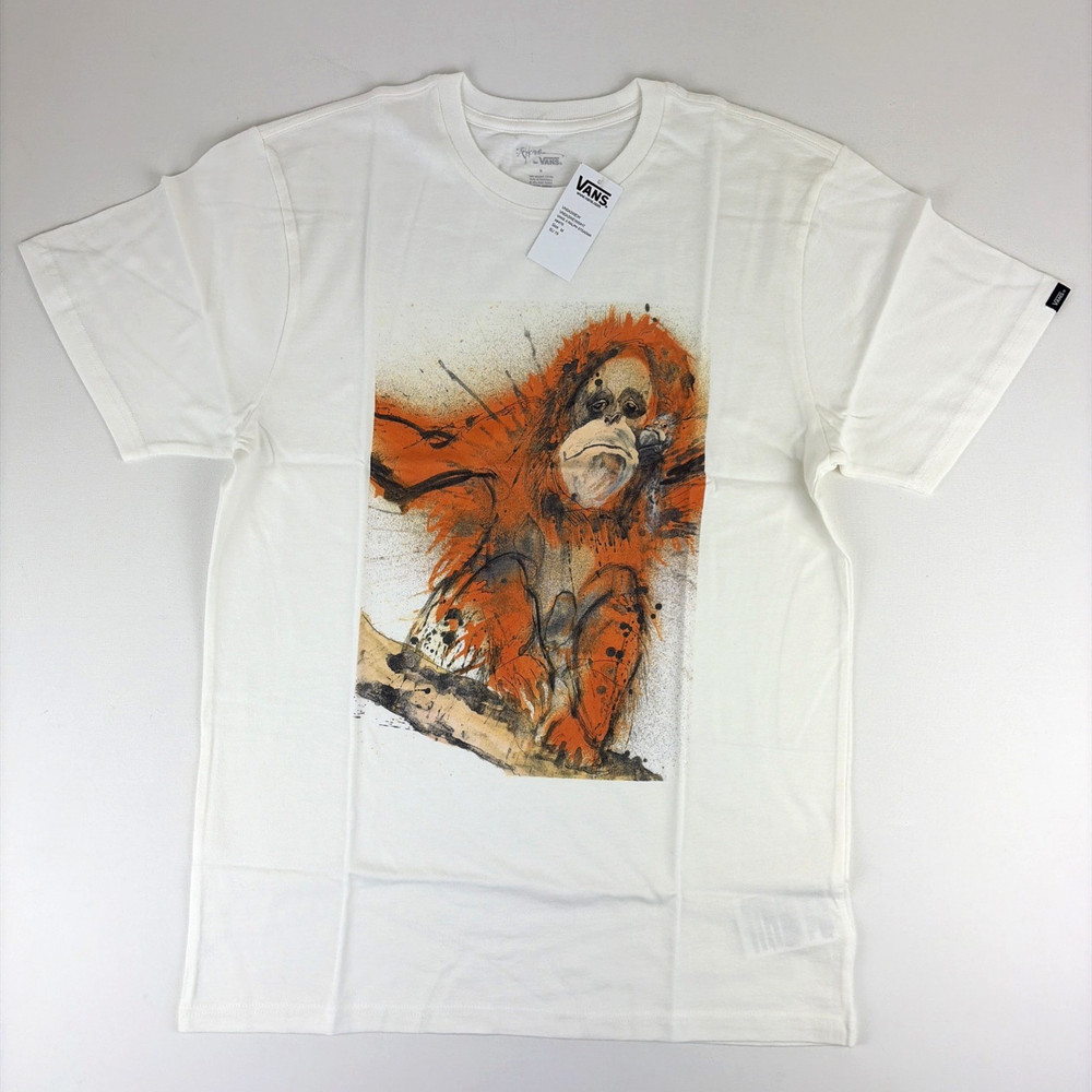 Vans Vault x Ralph Steadman Orangutan T-shirt Mens M Organic Cotton WildAid