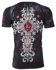 XTREME COUTURE by AFFLICTION Black LOST SQUADRON Short Sleeve Slim Fit T-shirt