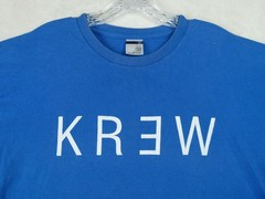 KREW Men’s Large Blue Cotton T-Shirt w/ White Logo