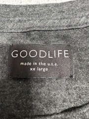 Goodlife Shirt Mens 2XL Gray Long Sleeve Curved Hem Tri-Blend Tee Made USA