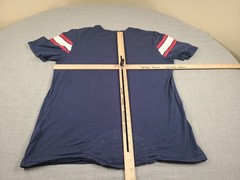 Nike Shirt Mens Large Blue Center Swoosh Spellout Logo Sports Tee