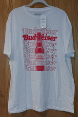 NWT Men’s Budweiser Beer T-Shirt size XL White -5286