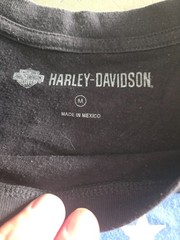 HARLEY DAVIDSON Number 1 USA Logo Flag Men’s Black Tshirt Size Medium