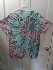 Tie-Dye Cotton t Hamsa Hand painted Graphic Short Sleeve XL T-Shirt L