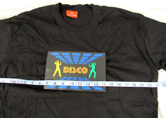 New Sound Activated Light Up Flashing LED DISCO Dance Party Black XL Rave TShirt