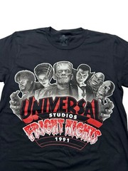 Universal Studios Parks Fright Nights 1991 Retro Monsters T-Shirt Adult Small SM