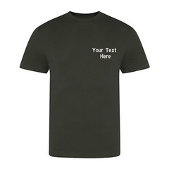 Personalised Custom Embroidered Just Ts Awdis The 100 Modern Fit T-Shirt Sports