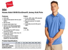 Hanes Golf Tee Blended Jersey Sport Shirt Mens Polo golf shirt from S-XL R-54