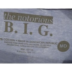 Notorious B.I.G. Biggie Smalls Graphic Tee Size M Blue Mineral Wash Rap Shirt
