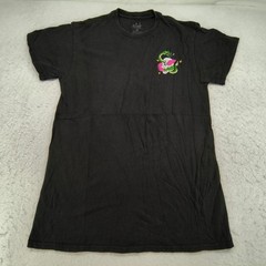 ALAB Casual Crew Neck Graphic Short Sleeve Shirt Mens Size Medium M Black