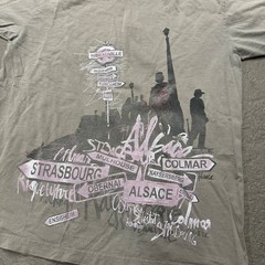 Vintage Y2K Sols Skater Street Signs Beige Grunge Streetwear Tee Shirt Size L