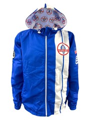 Carroll Shelby American Blue Two Stripe Waterproof Windbreaker