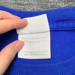 Hanes Heavyweight 50/50 Ogden Chrome T Shirt Adult 3XL 54-56 Blue Cotton Graphic