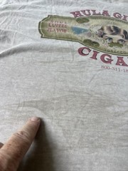 Hula Girl Tabacco Cigars Shirt Kona Coffee Dyed Single Stitch 2XL Distressed Vtg