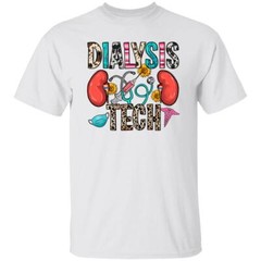 Dialysis tech T-Shirt gift Kidney Dialysis technician Unisex Tee Sand White Spor