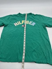 Tommy Hilfiger T-Shirt youth Boy X-Large Graphic Print Logo Green..#31603