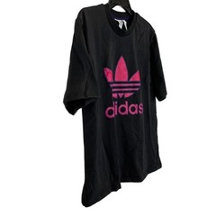 Adidas Mens Trefoil Spell Out Black Pink Purple Short Sleeve T Shirt Top Tee M