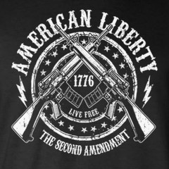 American Liberty 2nd Amendment 1776 AR-15 2-Sided T-Shirt American Flag