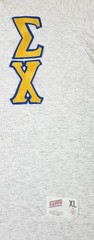 Vintage Soffe Men’s Sigma Chi Embroidered Blue & Gold Logo Jersey T-Shirt – XL