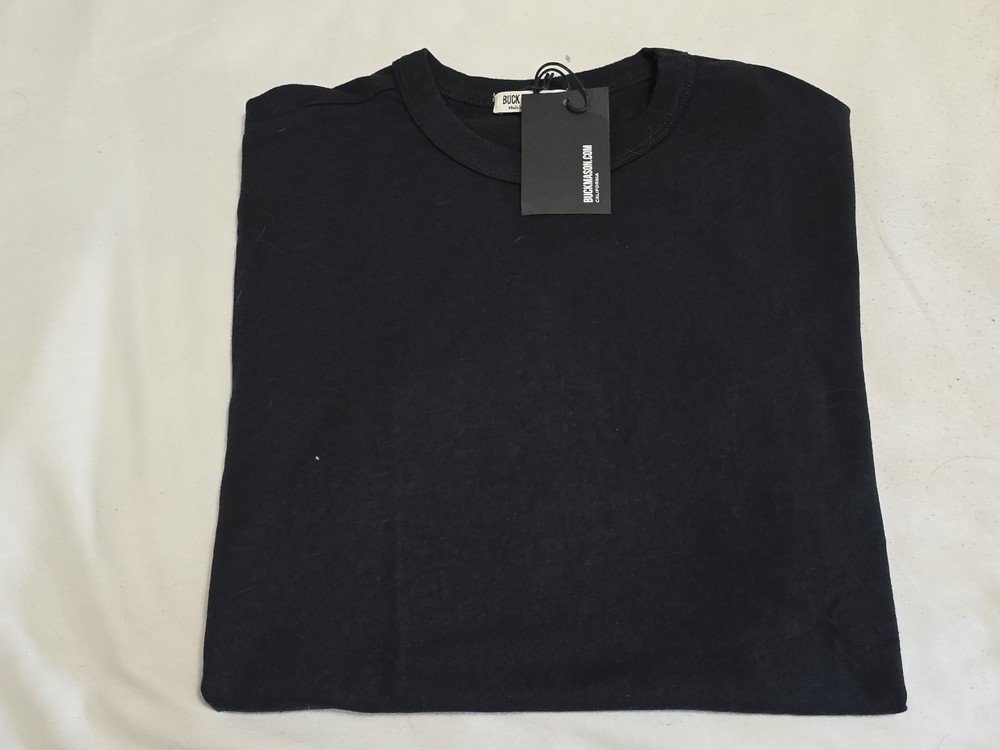NEW Buck Mason Black Slub Modern Classic Essential Short Sleeve Tshirt Small