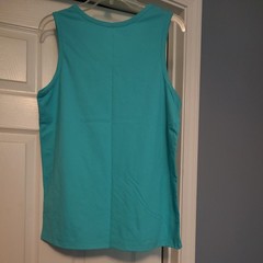2 Pack Medium Turquoise Tank Tops chest 19 1/2″ Round Neck Goodfellow & Co.