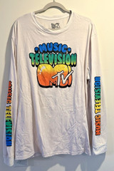 MTV Music Television Bubble Mens Long Sleeve Vintage Concert T-shirt 3XL