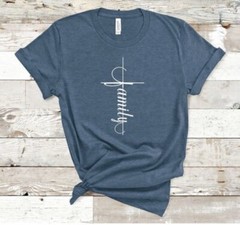 Family Cross T-shirt , Christian Cross, Family Cross Shirt, XS, S, M, L, XL