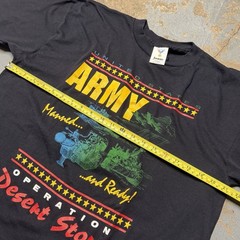 Vintage 80s Army Operation Desert Storm Black Jostens T shirt Men Size XL