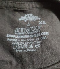 Ann Arbor T-Shirt Mens XL Black Short Sleeve Cotton Crew Neck Vanity Made in USA