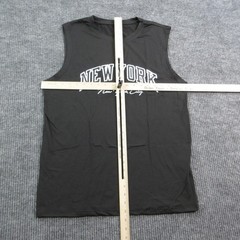 New York Shirt Mens M Black Sleeveless Muscle Summer Manfinity Graphic Tee NWOT