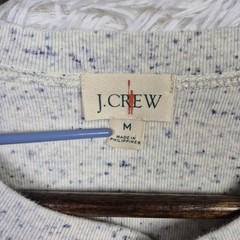 J Crew Heritage Brushed Jacquard Rib Knit Henley Mens M Beige Speckled Oarsman