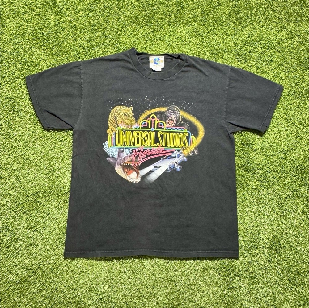 Vintage 90’s Universal Studios Florida Graphic T-Shirt Large Jaws King Kong