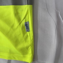 Lot 2 Short Sleeve GSS Hi Visibility Workwear Shirt Neon Yellow XXL Pocket
