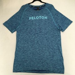 RHONE PELOTON Men’s T-Shirt Size XL Polyamide Blue Crew Neck Short Sleeve