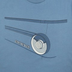 BMW 2002 ROUNDIE TAIL LIGHT T SHIRT STEEL BLUE TI TII TSI TURBO CS RACING 66-77