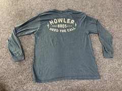 Howler Bros Shirt Mens Large Blue Heed The Call Graphic Logo Long Sleeve T-Shirt