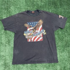 Vtg 1992 Harley Davidson T-Shirt Mens XL Coastal SC 20 Years Made In USA Eagle