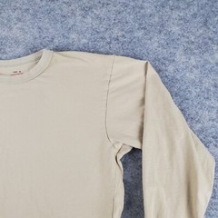 Rothco Shirt Men Medium Beige Crew Neck Long Sleeve Stretch Pullover 100% Cotton