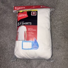 New Hanes Men’s Crewneck T-Shirt Tee Tagless 6-PACK Sz M 38”-40”