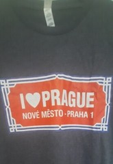 I Love Prague Czech Republic Short Sleeve T-Shirt Size Small Black EUC